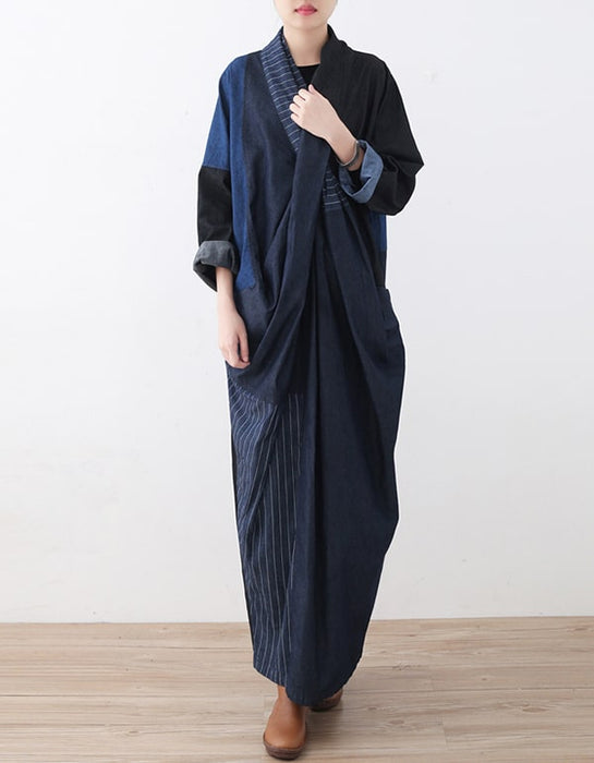 denim loose dress NSLGXD Womens Denim Dresses Midi Dress Casual Turndown Collar Button Down Long Sleeve Jean Dress Loose Fit Comfy Knee Length Dresses with Pockets