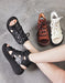 Women's Cut-out Front Lace-up Retro Wedge Sandals July Shoes Collection 2021 69.40