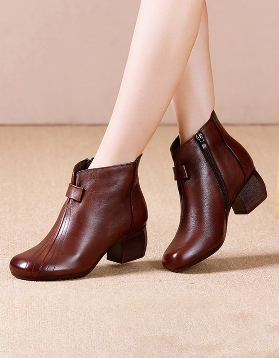 Women's Elegant Retro Chunky Heels Boots Nov Shoes Collection 2021 70.00