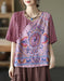 Women's Ethnic Style Embroidery Linen Shirt New arrivals Women's Clothing 47.00