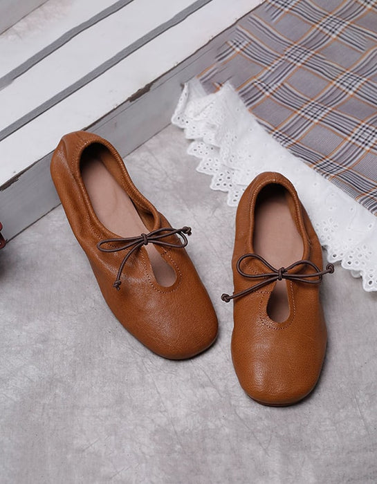 Women's Soft Leather Slip-on Flat Shoes