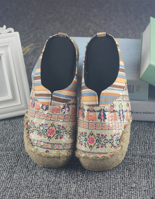 Women's Handmade Linen Floral Slippers May Shoes Collection 2021 49.90