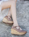 Women's Handmade Cross Strap Wedge Sandals June Shoes Collection 2021 106.00