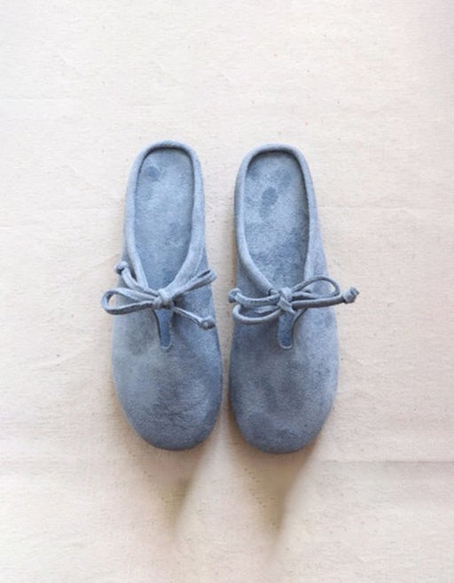 Vegan Shoes Women's Comfortable Suede Flat Slippers Mules May Shoes Collection 2026 59.00