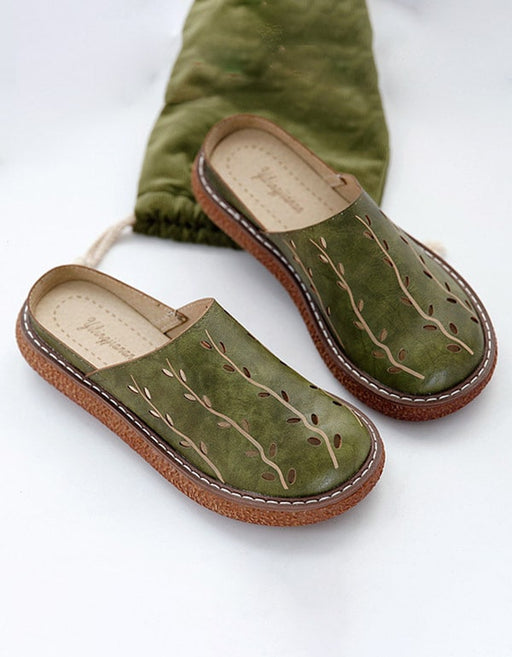 Women's Handmade Wide Head Platform Slippers June Shoes Collection 2021 69.00