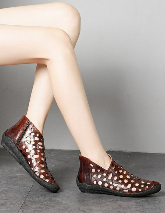 Women's Hollow Summer Leather Sandals