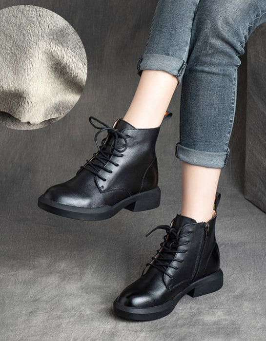 Women's Lace-up Retro Leather Ankle Boots Aug Shoes Collection 2021 97.50