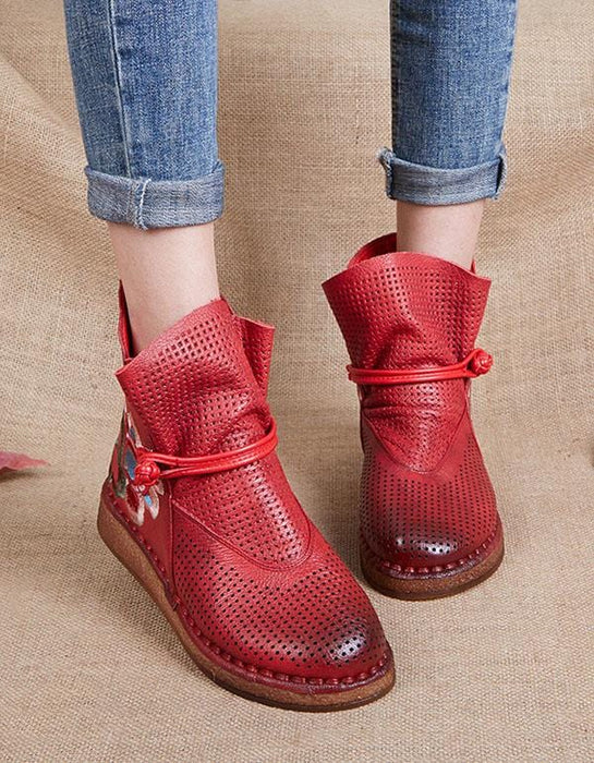Women's Leather Ethnic Retro Boots