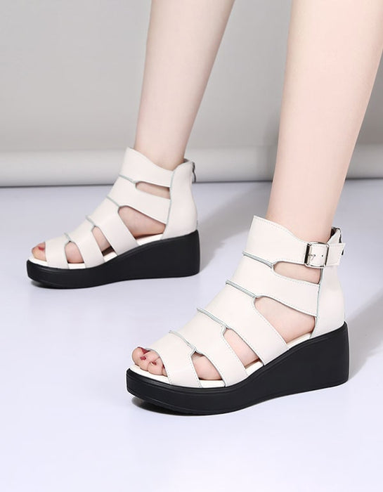 OBIONO Big Size Ankle Strap Wedge Sandals | Cheap Sandals — Obiono