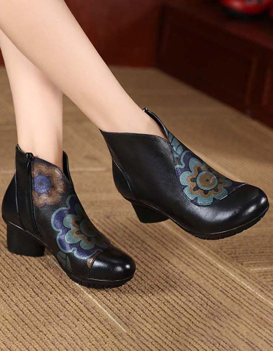 Women's Printed Ethnic Style Chunky Boots Aug Shoes Collection 2021 71.60