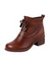 Women's Retro Leather Chunky Ankle Boots June Shoes Collection 2021 88.76