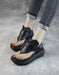 Women's Retro Leather Wedge Thong Sandals April Shoes Trends 2021 86.60