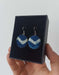 Women's Silver Round Blue Earrings  16.00