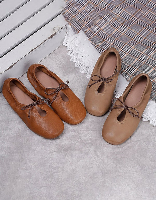 Women's Soft Leather Slip-on Flat Shoes