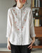 Women's Spring Shirt Linen Embroidery Shirt Accessories 40.60