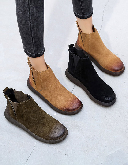 Women's Large Size Suede Casual Boots 35-43