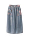 Women's Summer Floral Printed Denim Skirt New arrivals Women's Clothing 43.60