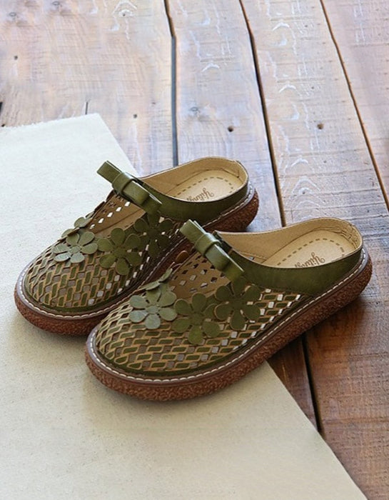 Women's Summer Flower Retro Platform Slippers June Shoes Collection 2021 75.00