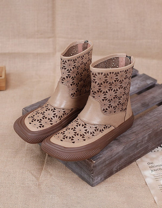Women's Summer Handmade Retro Leather Boots