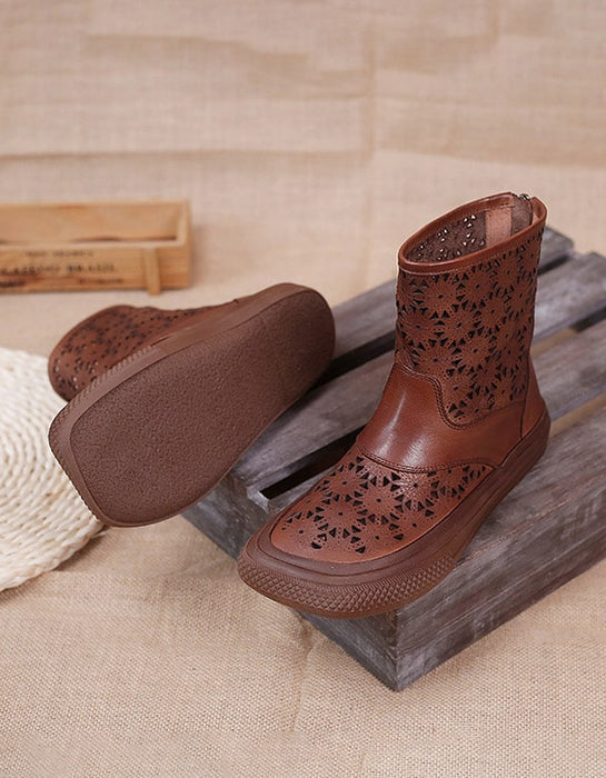Women's Summer Handmade Retro Leather Boots