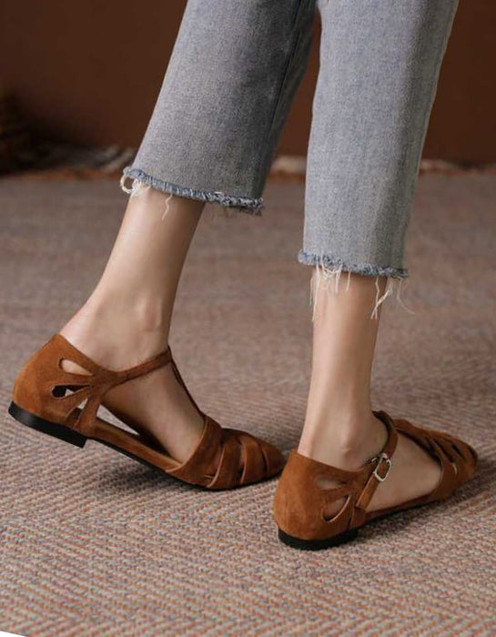 Women's Vintage Style T-strap Flat Sandals July Shoes Collection 2021 75.50