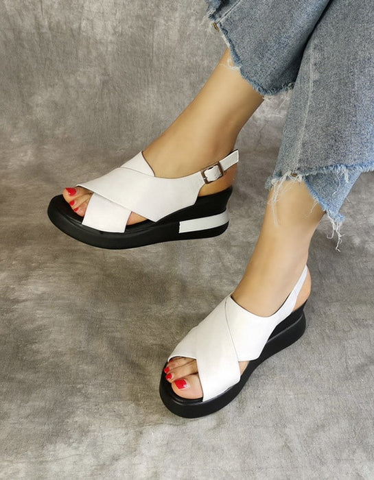 Women's Wedge Strappy Slingback Sandals