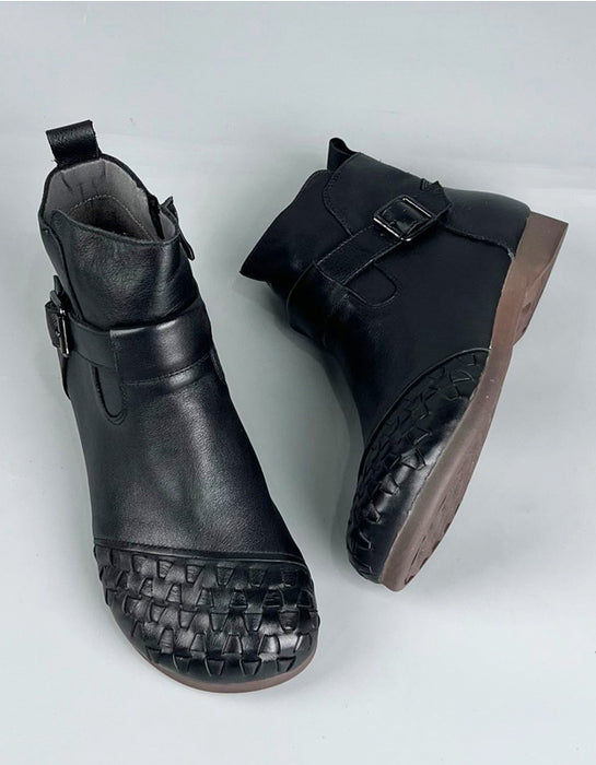 Woven Toe Comfortable Retro Ankle Boots Nov Shoes Collection 2022 98.00