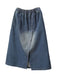 Hem Slit Casual Elastic Waist Casual Loose Denim Skirt New arrivals Women's Clothing 54.00