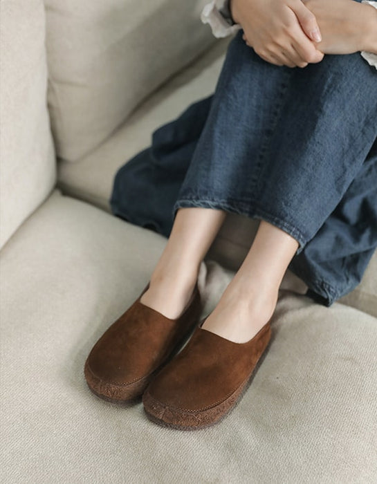 Women's Comfortable Leather Retro Slip-on Flats Sep Shoes Collection 2021 69.90