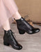 Retro Leather Lace-up Chunky Heels Boots Feb Shoes Collection 2022 94.00