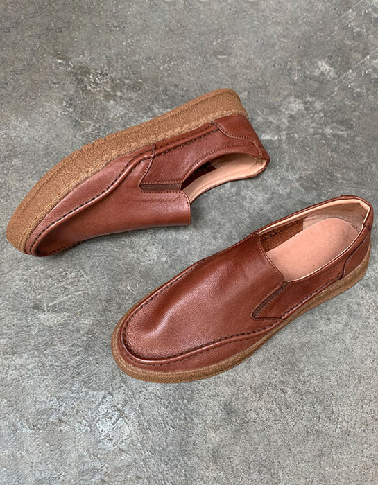 Men's Retro Leather Comfortable Slip-on Loafers Shoes 74.30