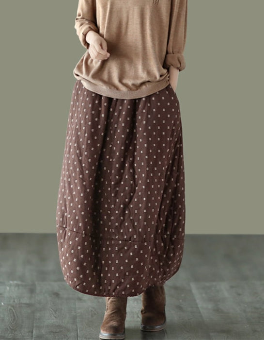 Women's Retro Embroidery Winter Linen Skirt Accessories 59.90
