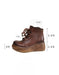 New Autumn Lace-up Retro Leather Platform Boots Oct Shoes Collection 2021 95.00