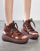 Women's Cut-out Front Lace-up Retro Wedge Sandals July Shoes Collection 2021 69.40