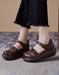 Close-toe Retro Ankle Strap Wedge Sandals July Shoes Collection 2021 80.10
