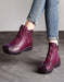 Autumn Winter Retro Handmade Leather Ankle Boots November New 2019 105.60