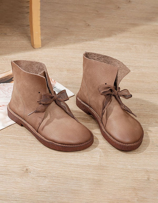 Comfortable Leather Winter Handmade Retro Boots