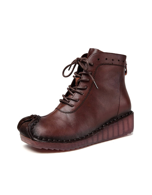 Autumn Handmade Comfortable Leather Retro Boots Oct New Arrivals 88.50