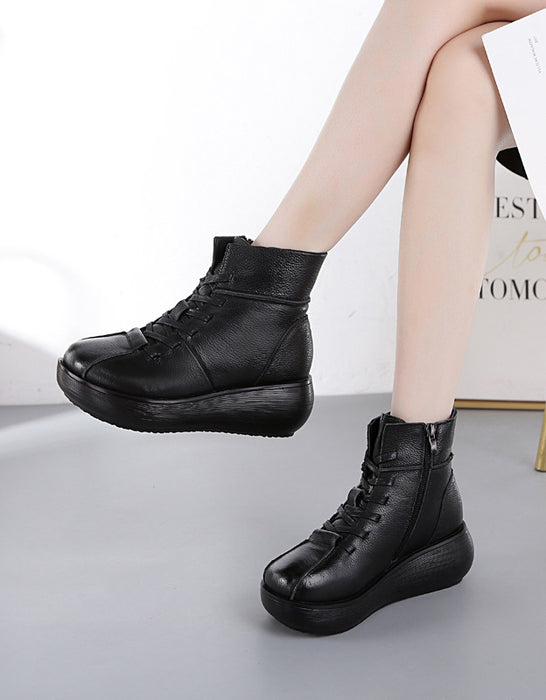 Autumn Winter Handmade Thick-Soled Retro Leather Boots Sep New Trends 2020 82.20
