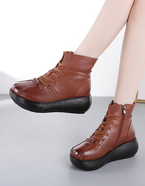 Autumn Winter Handmade Thick-Soled Retro Leather Boots Sep New Trends 2020 82.20