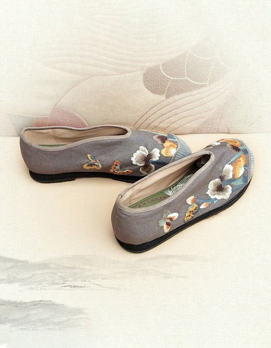 Ethnic Style Embroidery Comfortable Cotton Shoes