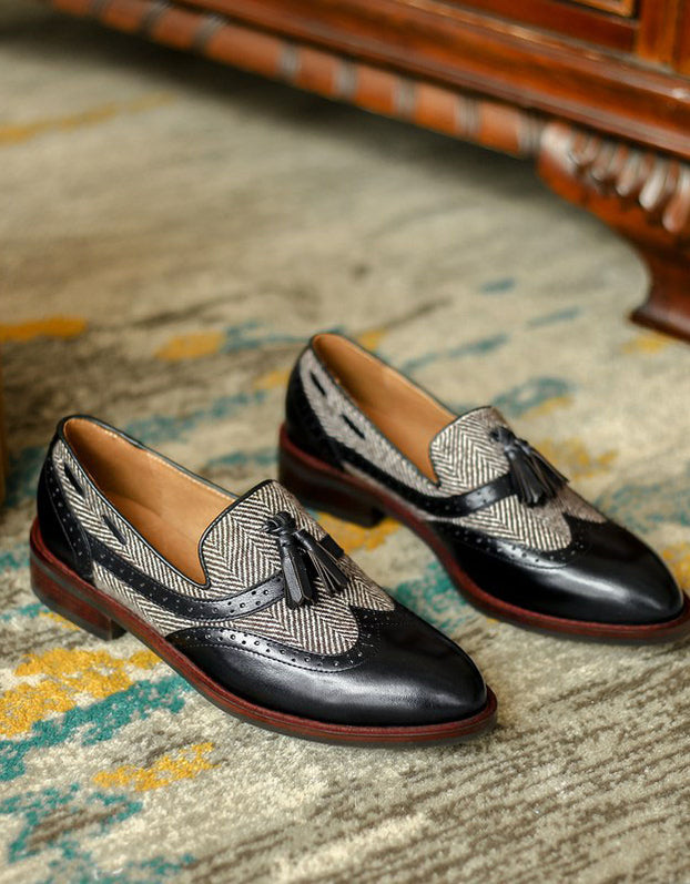 Vintage British Brogue Style Women‘s Oxford Shoes — Obiono