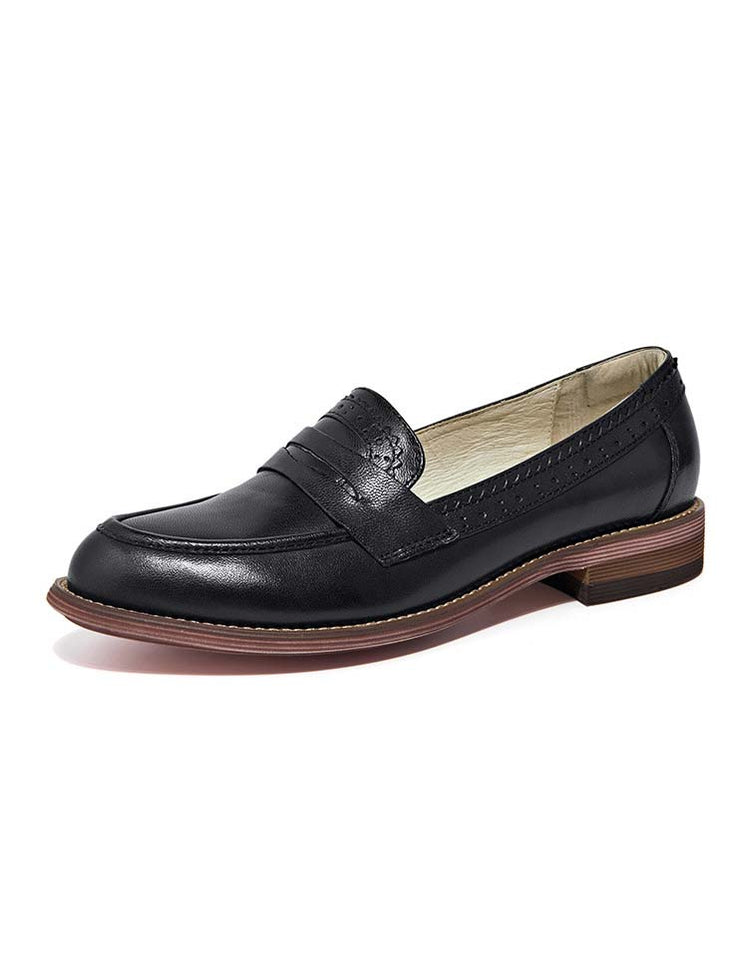 British Style Vintage Oxfords Loafers for Women — Obiono