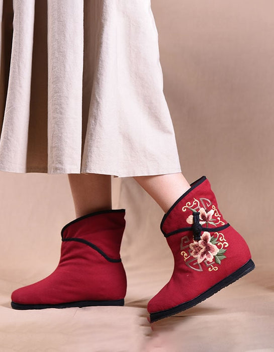 National Style Embroidered Handmade Winter Boots