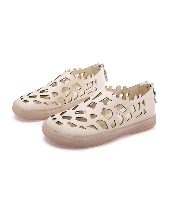 Summer Round Head Leather Flats